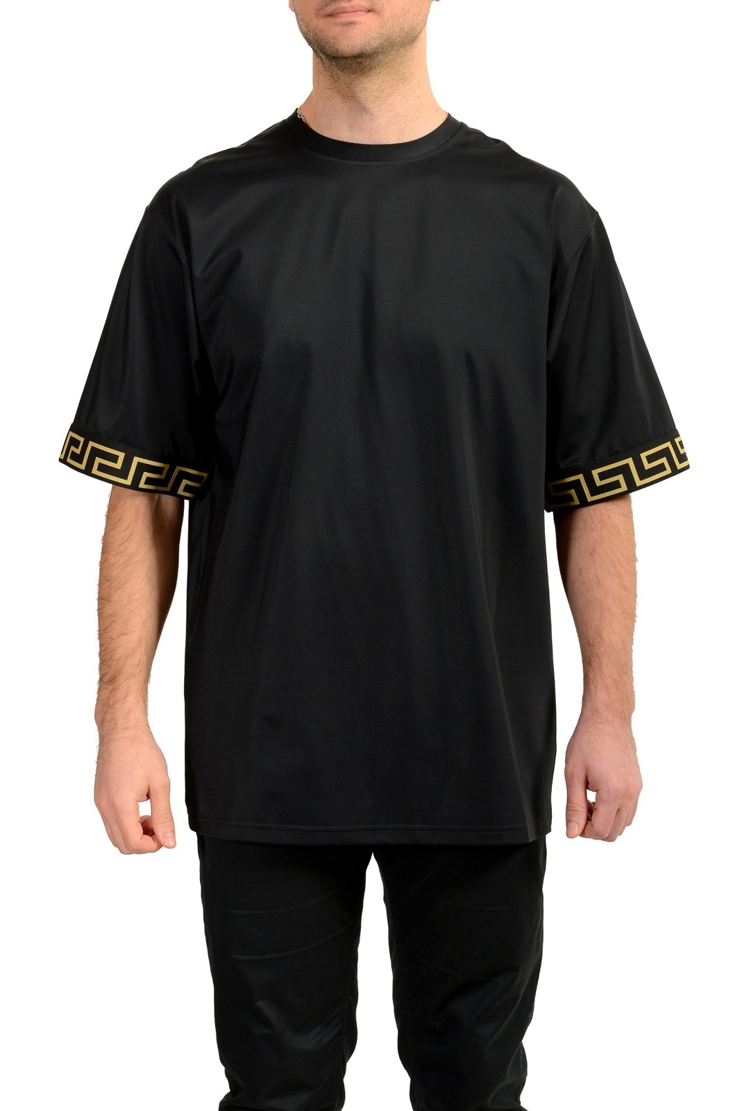 Мужская плавательная футболка Versace Greekkey с коротким рукавом Rush Guard Swim T-Shirt US L IT 52 59390₽