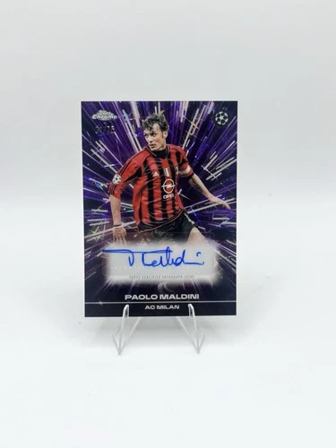 2025-26 Topps Chrome UCC Paolo Maldini Black Lazer 31/75 Purple #BLA-PM
