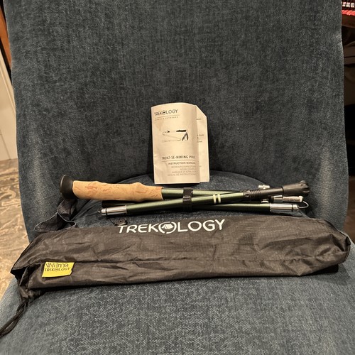 Trekology Trek-Z SE Cork Grip Folding Trekking Pole w/ Bag - Excellent Condition