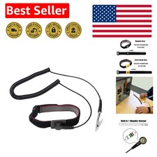 Durable Anti Static Wrist Strap with Long Cable - Essential for Electronics Red