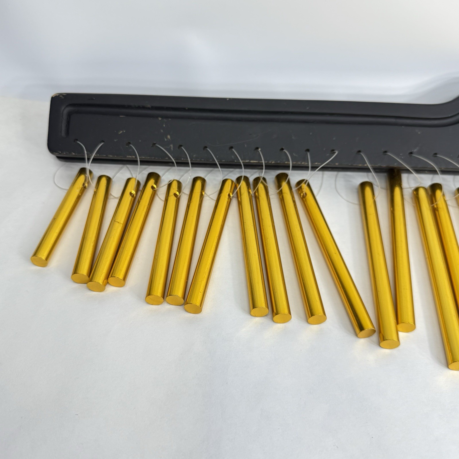 Latin Percussion Single Row 36 Bar Chimes Black & Gold Missing Striker