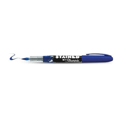 1x Sharpie gebeizter Stoff Tinte Marker Stift Pinselspitze blau