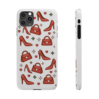 Red High Heels & Handbags Phone Case | Slim Phone Case
