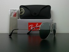 Classic Ray-Ban RB3025 G-15 Aviator Sunglasses Silver Mirrored Never Worn