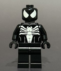 LEGO Black Symbiote Spider-Man sh045 Comic con venom - CUSTOM HEAD PRINT