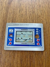 2002 Nintendo E3 E-READER DEMO GLOSSY BACK Game & Watch Manhole Rare