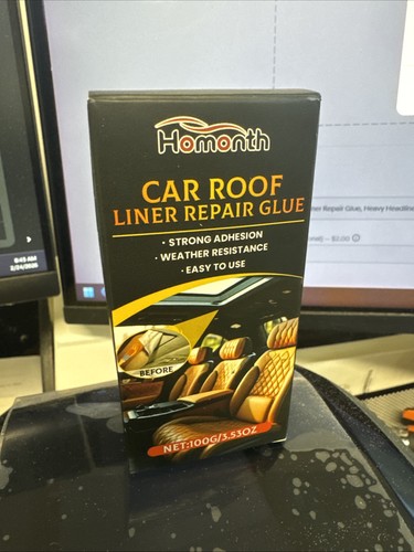Car Roof Liner Repair Glue, Heavy Headliner Adhesive Fast Dry Glue Liquid 100ml