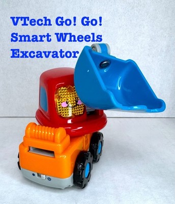 VTech Kids Excavator Red Orange Blue Go Go Smart Wheels Interactive Toy