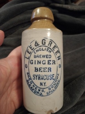 Vintage 7  Stoneware Ginger  Beer Bottle From ''Lee & Green Ltd''