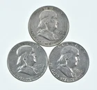 Higher Grade - 1957 1950-D 1952 Franklin Half Dollar 90% SIlver Lot *150