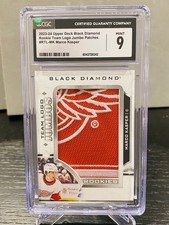 MARCO KASPER 2023-24 UD BLACK DIAMOND ROOKIE TEAM LOGO JUMBOS PATCH CGC 9 MINT
