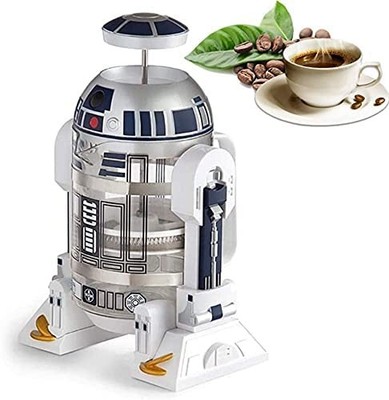 TEENKON French Press Insulated 304 Stainless Steel Coffee Maker, 32 Oz Robot ...