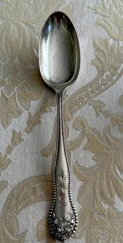 Lancaster Rose Sterling Silver Serving Spoon 9” Heirloom Silverware