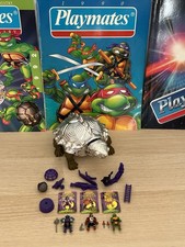 Raro Juego Vintage Tortugas Metalizado Mini Mutante Tokka Technodrome. TMNT.