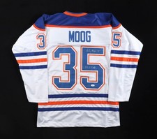 Andy Moog Signed Edmonton Oilers Inscribed 