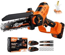Mini Chainsaw Cordless - Brushless 6 Inch Electric Chain Saw, Portable Left H...