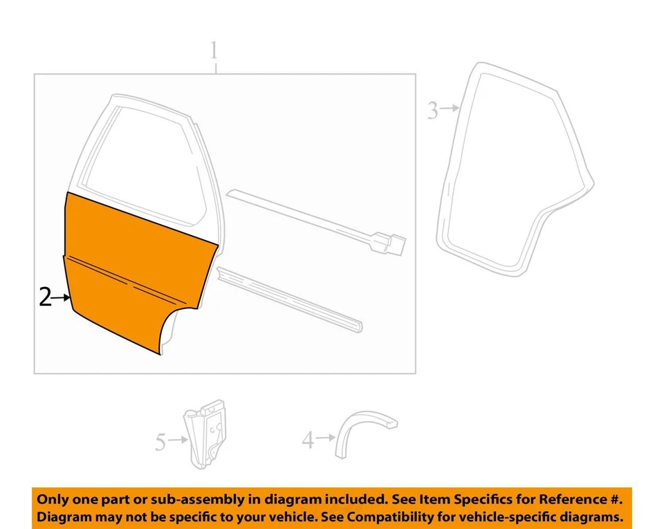 1995-2005 CHEVROLET PONTIAC CAVALIER SUNFIRE PANEL-RR S/D OTR 22713994 - NOVO - Imagem 2 de 3