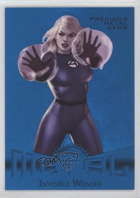 2013 Marvel Fleer Retro Metal Blue PMG 19/50 Invisible Woman #2 w3d