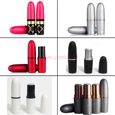 5-50pcs Red/Silver/Black/White Bullet Empty Lipstick Tube Lip Balm Bottle DIY