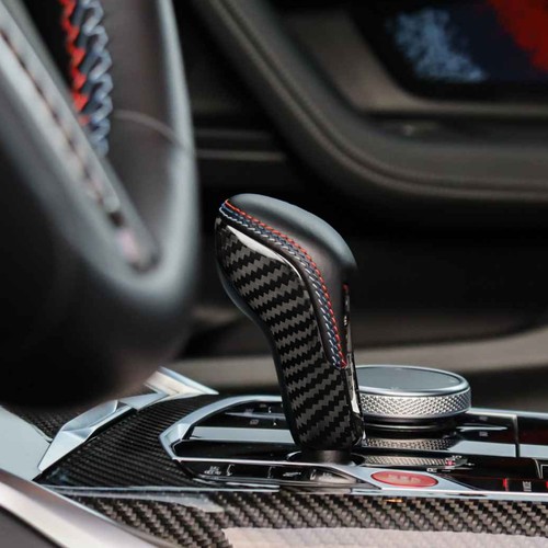 Carbon Fiber Car Gear Shift Knob Cover Trim For BMW M2 G87 Sedan 2021-2025 2022 - Picture 11 of 13