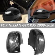 Für Nissan R35 GTR GT-R Kohlefaser-Seitenrückspiegel-Stick-Abdeckungsverkleidung