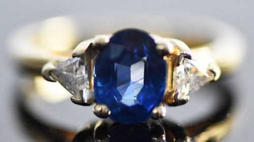 14K Gold Tourmaline ? Ring w Diamond Accents Size 6.5 - NO RESERVE JR7 - Picture 2 of 8