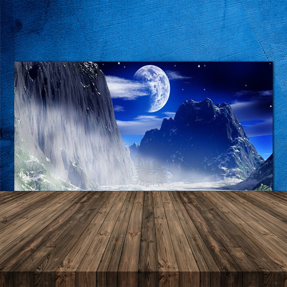 Crédence de cuisine en verre trempé haut de gamme panorama nuit 120x60