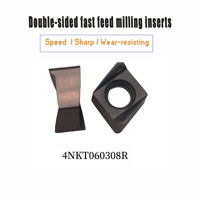10PCS 4NKT060308R Double sided fast feed milling cutter insert 90 degree carbide