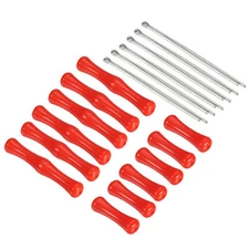Archery Bowstring Finger Saver 2/1.2 Inch, 6 Pack Silicone Finger Guard, Red