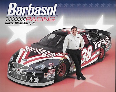 1999 GLENN ALLEN JR ''BARBASOL RACING FORD'' #38 NASCAR BUSCH SERIES POSTCARD