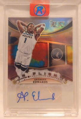 Anthony Edwards 2022-23 Select In Flight Signatures Tie-Dye 24/25 