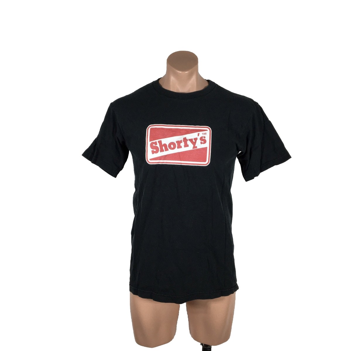 VTG 90s Shorty's Skateboard Red Black Logo Classic T-shirt Sz M