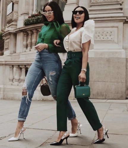 ZARA GRÜNE HOCHTAILLIERTE HOSE & GEFÜTTERTER GÜRTEL SMALL UK 6 Bürococktail NEU - Bild 18 von 23