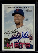 2016 Topps Heritage #523 Autographed Logan Verrett Trading Card