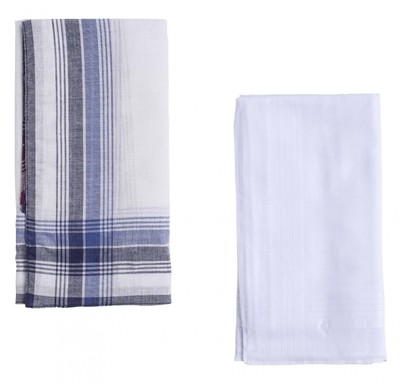 6 Pack Mens Handkerchiefs Pure Cotton Lightweight Fabric Patterned And Plain
