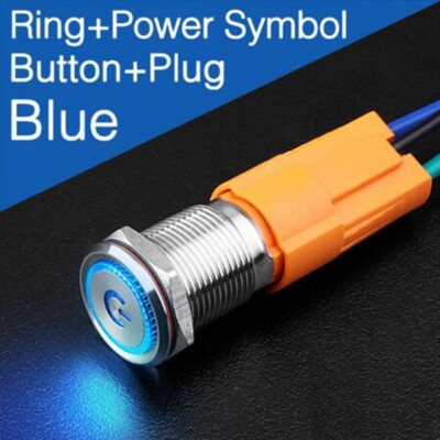 16mm LED light High current 10A high-power latching self-lock push button switch