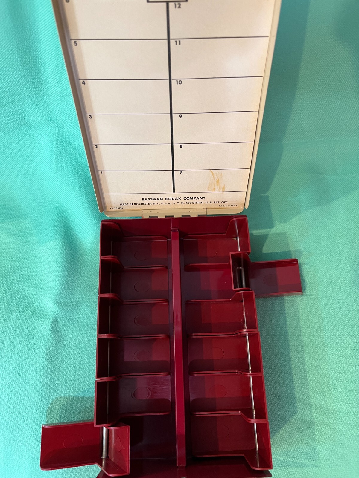 Vtg Kodak Kodaslide Compartment File Slide Holder Metal Picture Storage Tip Out eBay