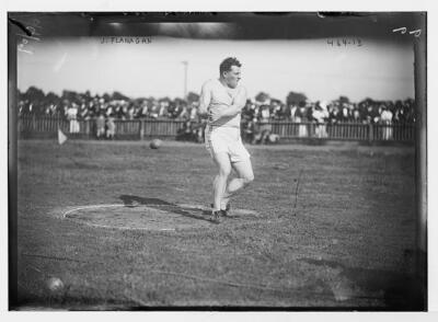 J. Flanagan hammer-throwing Y.M.C.A. Brooklyn c1900 Large Historic Old Photo
