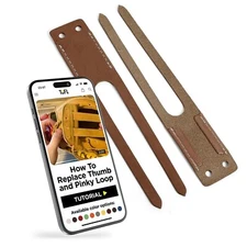 TOFL Baseball Glove Thumb and Pinky Replacement Leather Loops | Durable Laces...