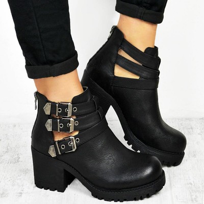 low cut leather booties