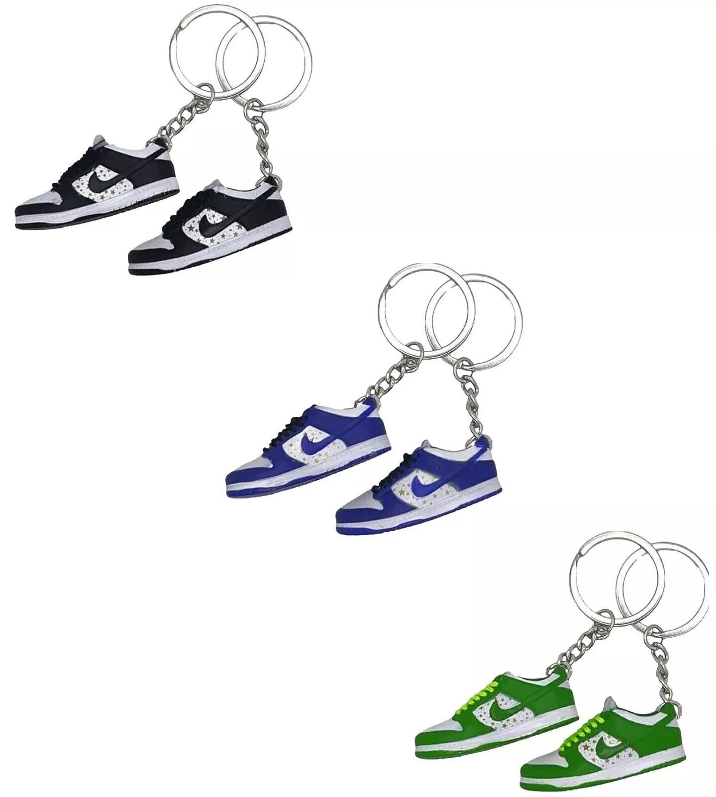 Porte clés baskets de patinage rétro platine athlétisme (2 chaussures)
