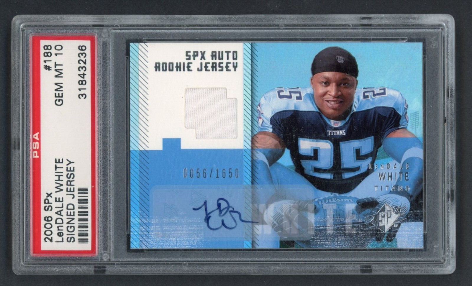 LenDale White Spx #188 Signed Jersey