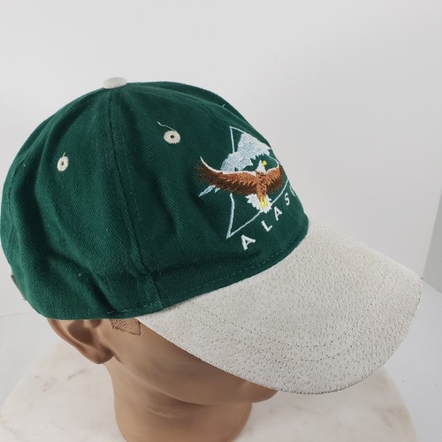 Alaska Hat Artic Circle Cap Bald Eagle Mountain Embroidered Logo Green Cotton - Picture 3 of 8