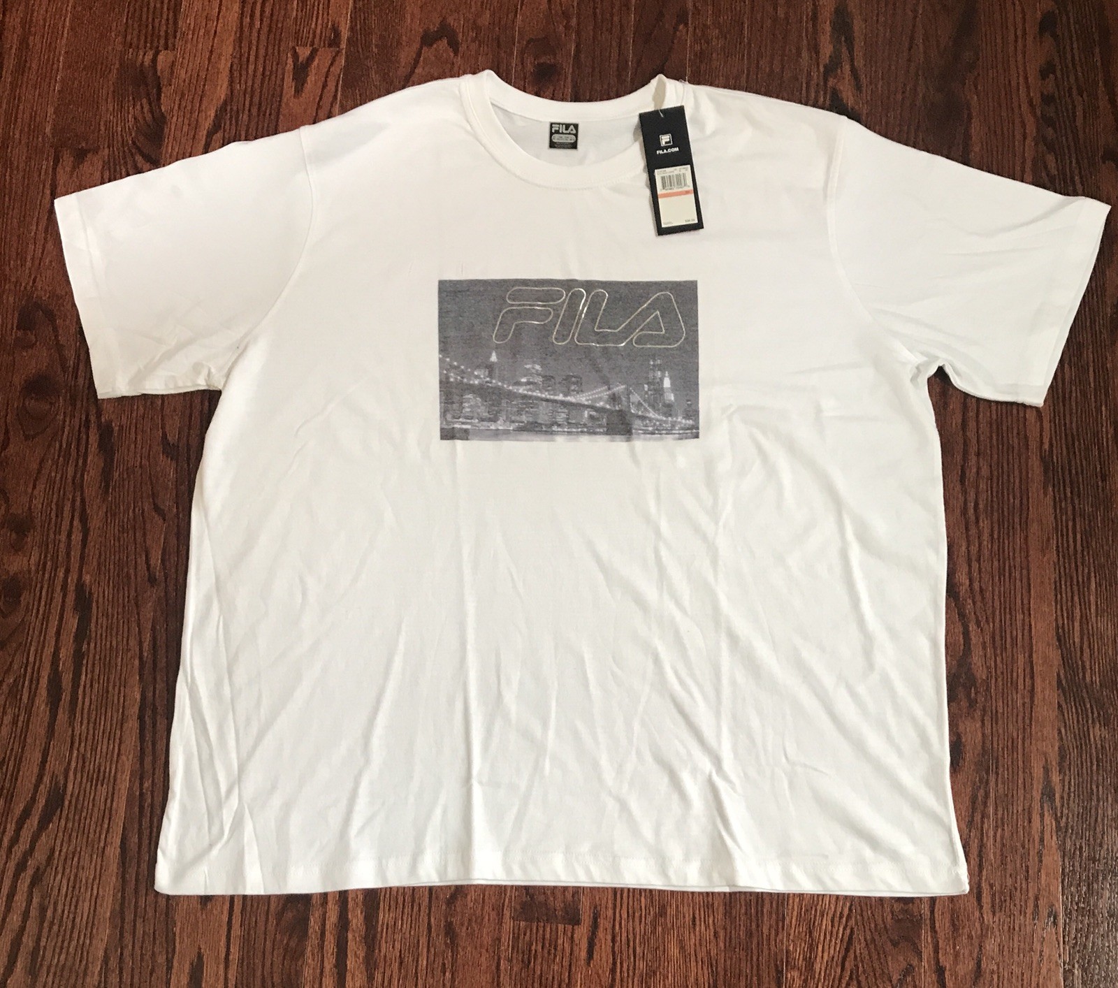 MAGLIETTE DA UOMO FILA BIG LOGO RETRÒ SS NUOVA CON ETICHETTE TAGLIA XL 4XL