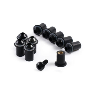 Black Windshield Bolts for Kawasaki Ninja ZX11 1990 1991 1992