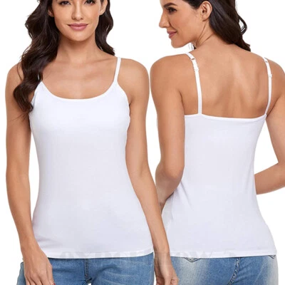 white cami with built in bra