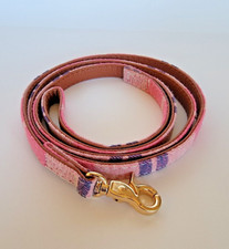 Dogs of Glamour Pink  Blush Plaid Marty Dog Leash Pet Leash 48.25" L New
