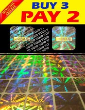 405 ORIGINAL HOLOGRAM TAMPER PROOF STICKER LABEL VOID SEALS 0.6x0.6 inch 15x15mm
