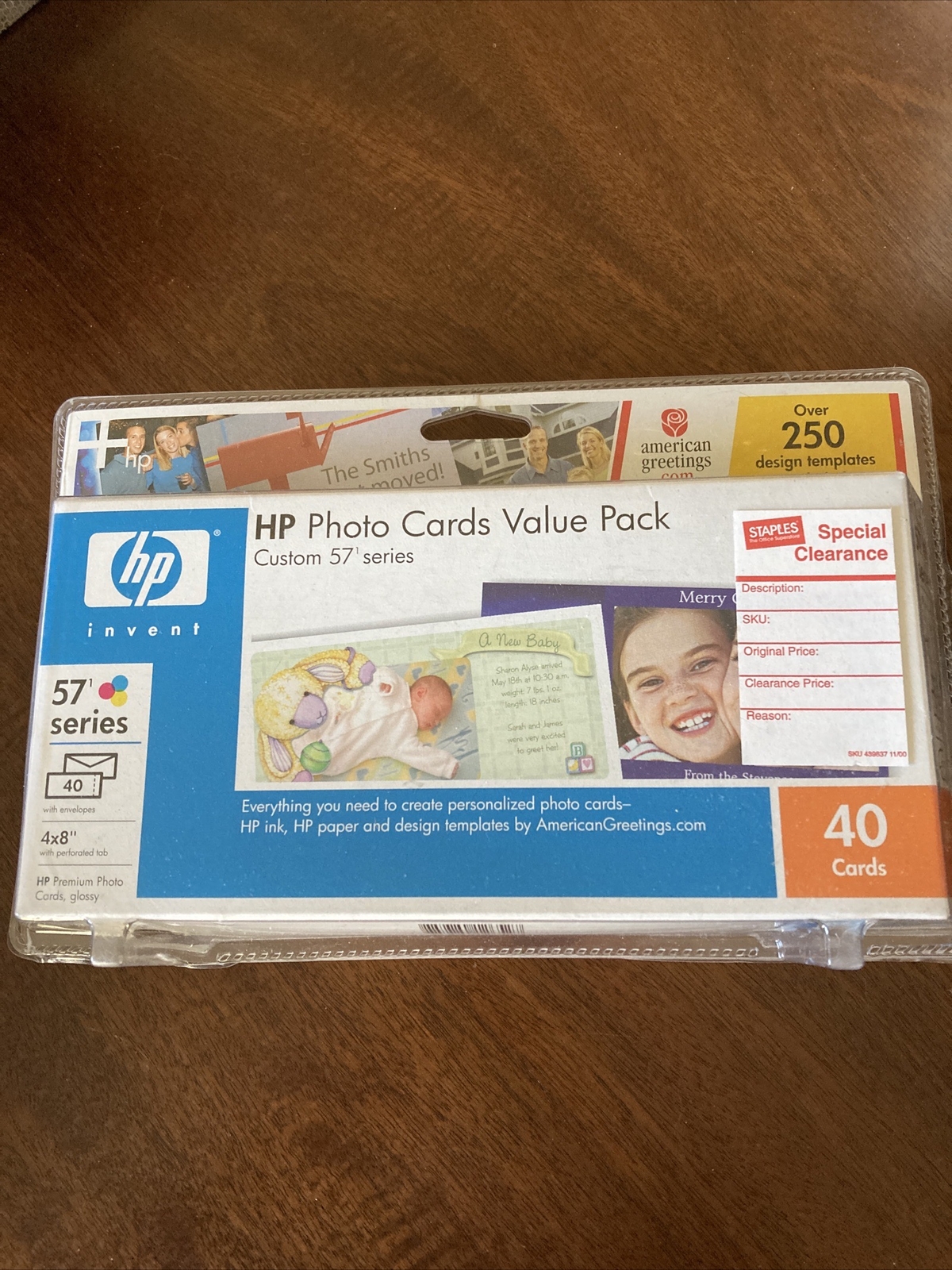 HP 57 Color Cartridge w/Photo Cards Value Pack by HP  Dec 2006~SEALED