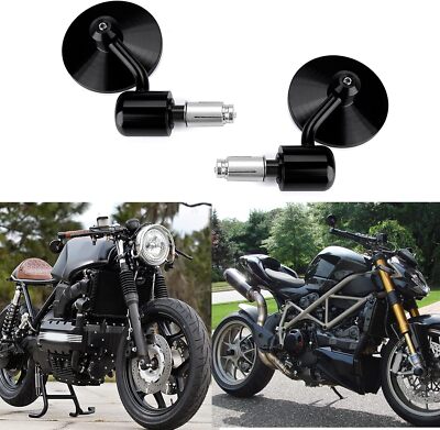 1 Paar Universal 7/8'' Motorrad Rückspiegel Spiegel Für Custom Cafe Racer Bobber